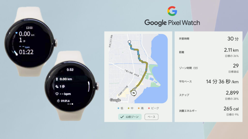 Google Pixel Watch 2のウォーキングをチェック