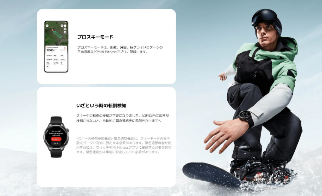 Xiaomi Watch S4 はプロスキーモードに対応