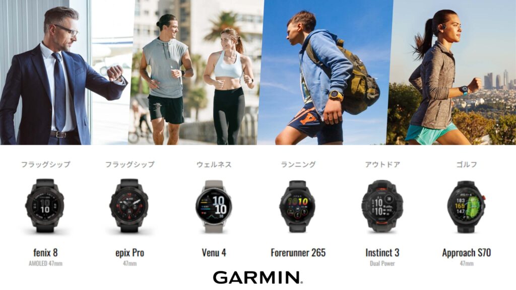 fenixシリーズはほぼすべての機能が追加される