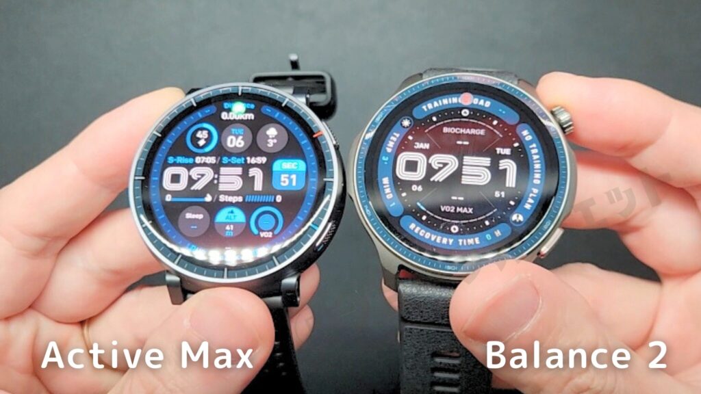 Amazfit Balance 2のピーク輝度は2000nit