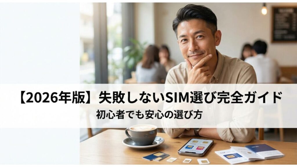 【2026年版】失敗しないSIM選び完全ガイド｜初心者でも安心の選び方