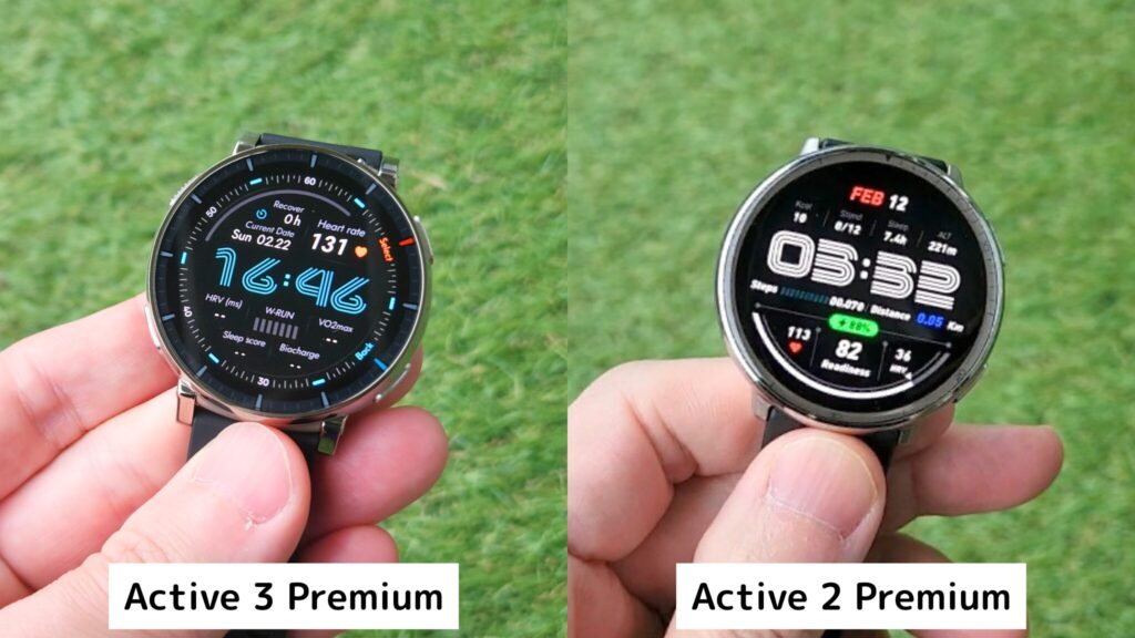 Amazfit Active 3 Premium とActive 2(Premium Ver.)の違い