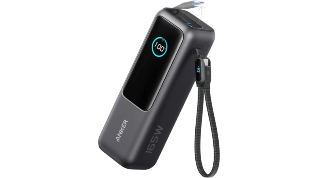 Anker Power Bank（25000mAh, Built-In & 巻取り式USB-Cケーブル）
