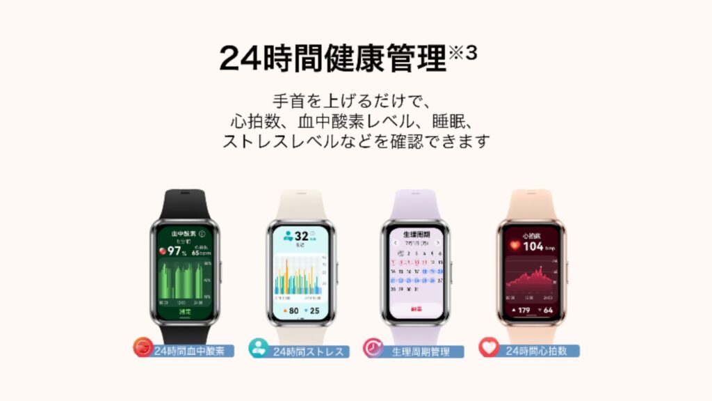 HUAWEI Band 11 のヘルスケア